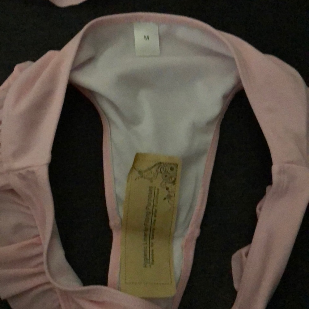 Pink Ruffle ROMWE Swim Suit - Picture 3 of 4